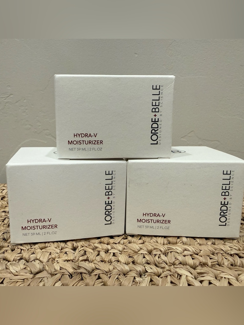 NEW Lorde + Belle Hydra-V Moisturizer Set of 3 2oz Anti Aging Face Cream
